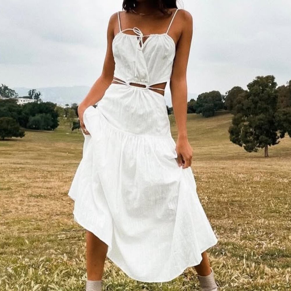 Stitch and Feather Going West Cut Out Midi Dress NWT